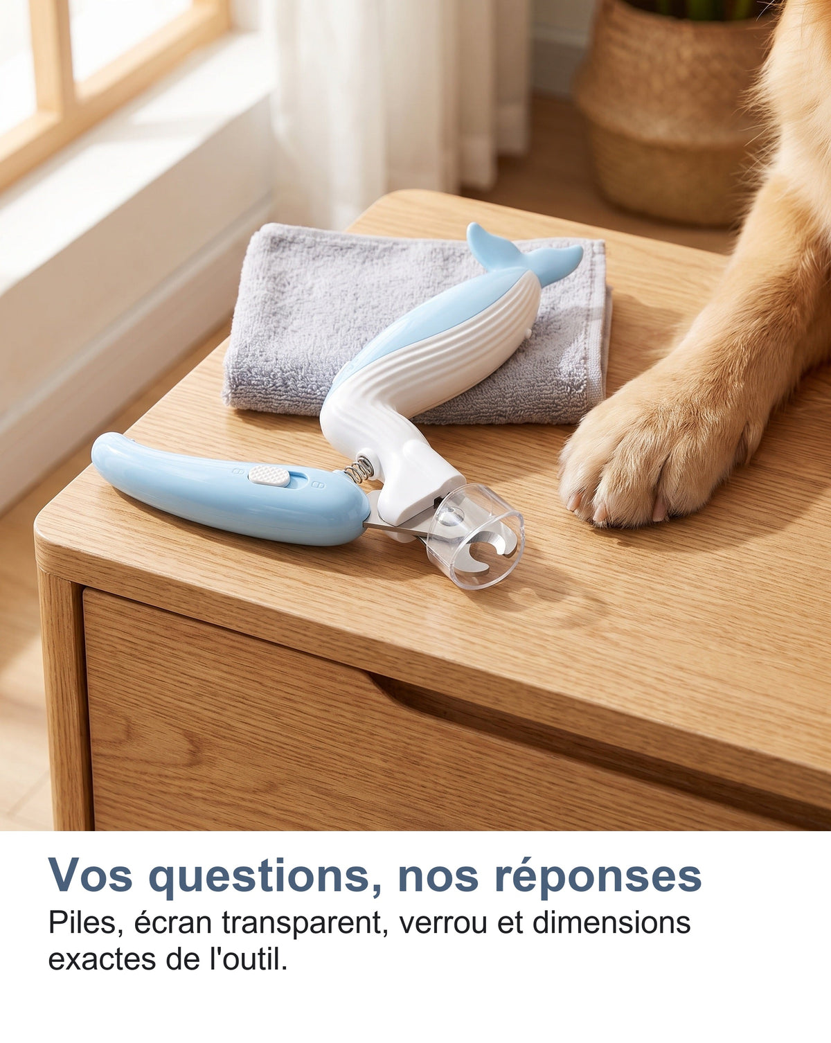 Questions fréquentes sur le coupe-griffes LED pour chien et chat