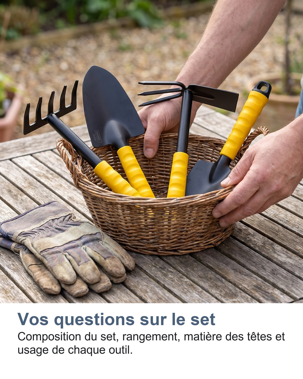 Vos questions sur le set Composition du set, rangement, matière des têtes et usage de chaque outil.