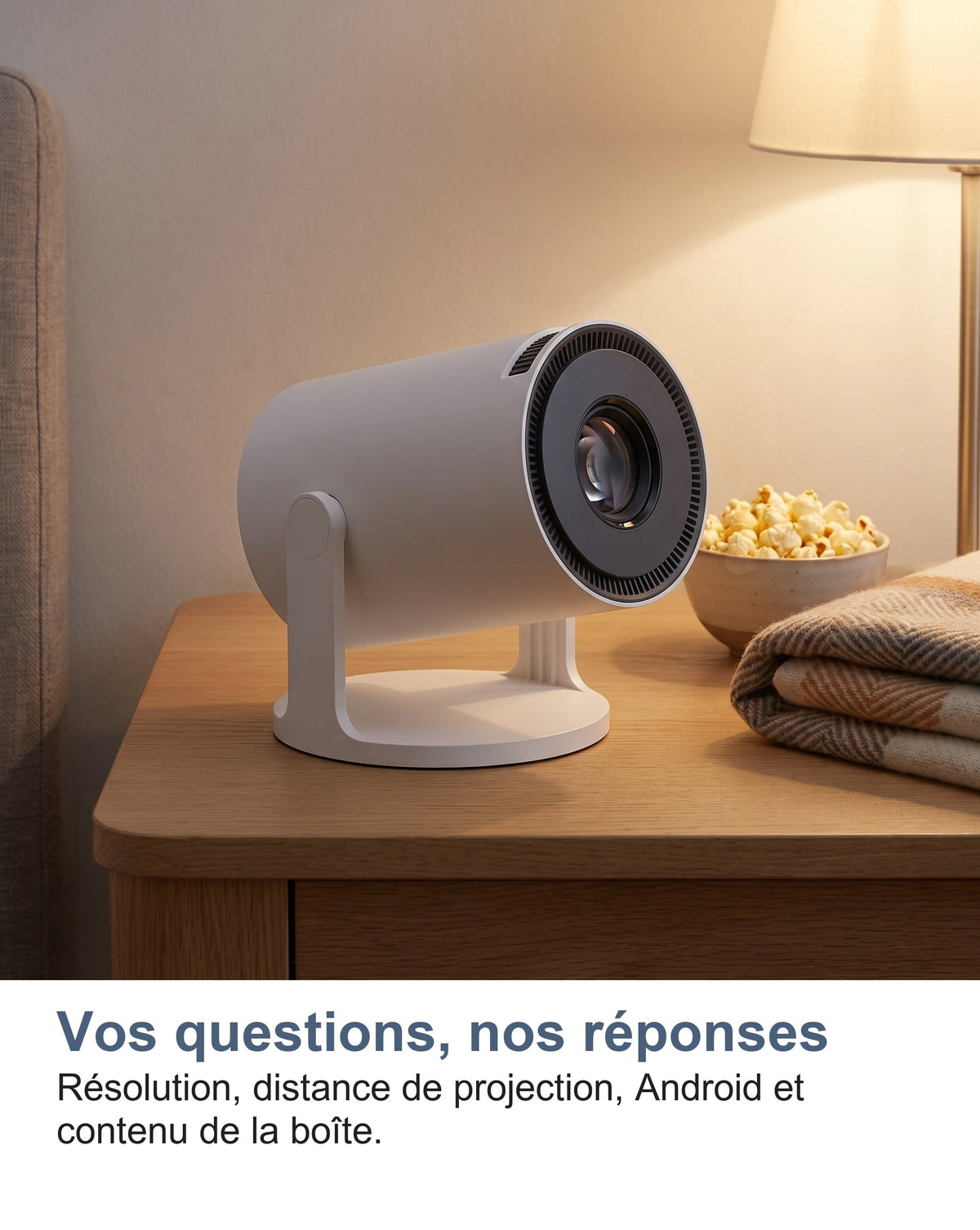 Questions fréquentes sur le vidéoprojecteur portable 720p