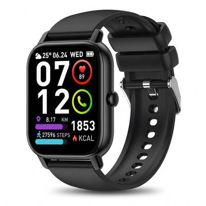 Montre connectee sport femme, coloris noir