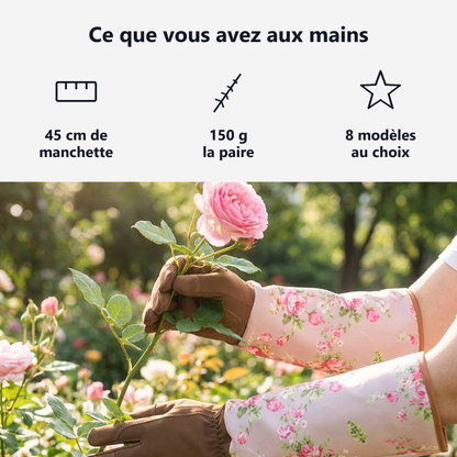 Une pièce de renfort cousue par dessus la paume