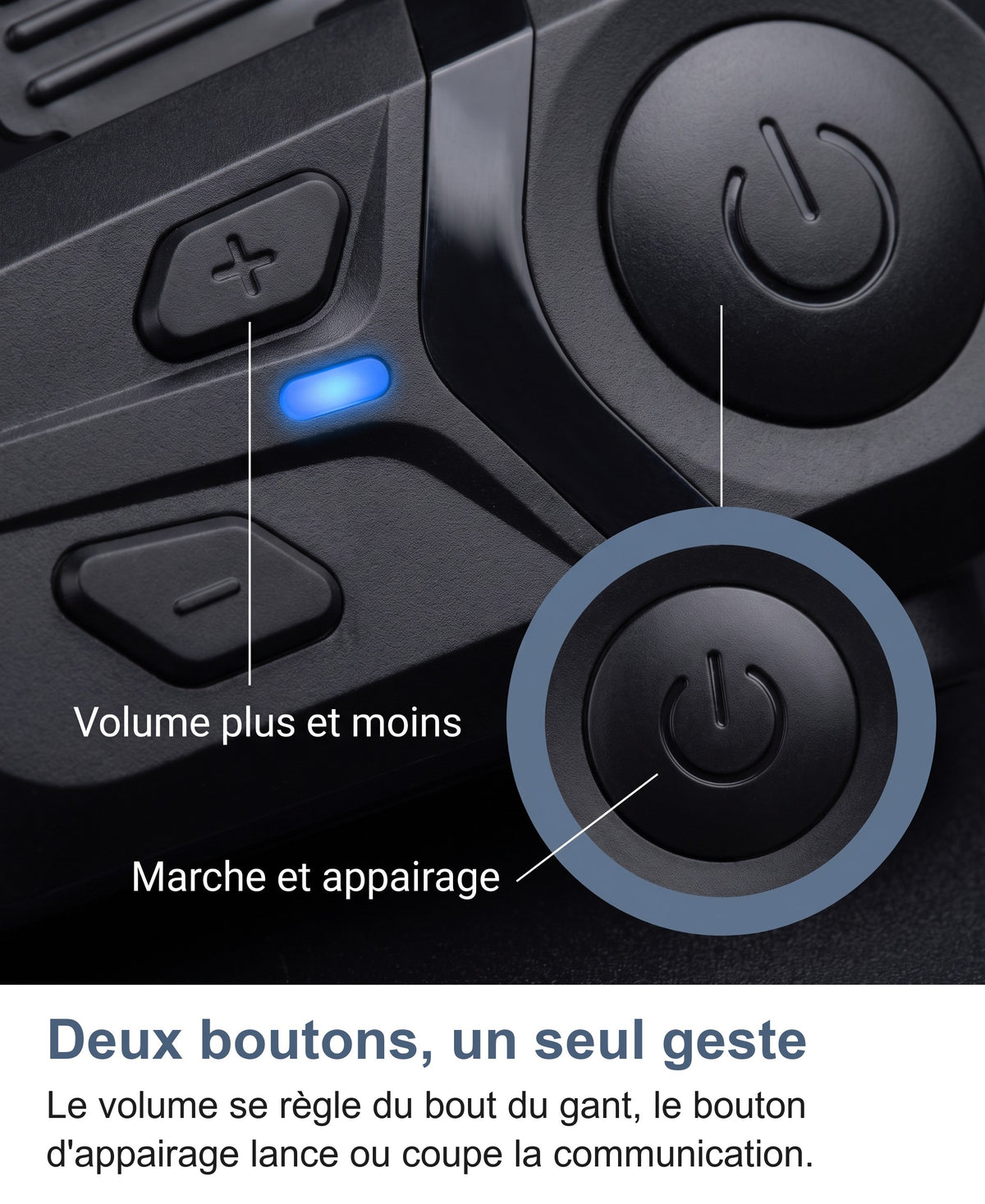 Macro des boutons de volume et du bouton marche et appairage