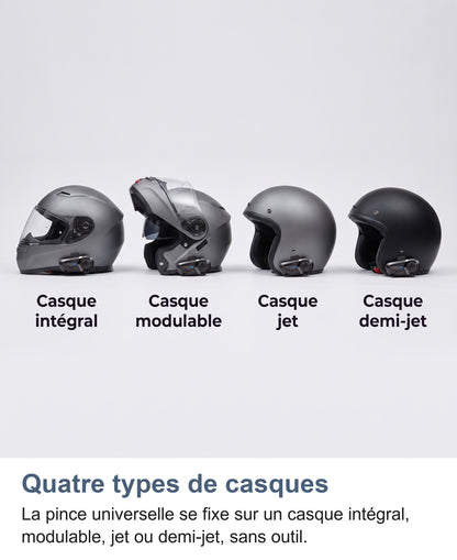 Compatible casque intégral, modulable, jet et demi-jet