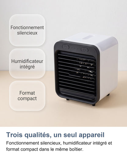 Mini climatiseur et trois qualités : silencieux, humidificateur, compact