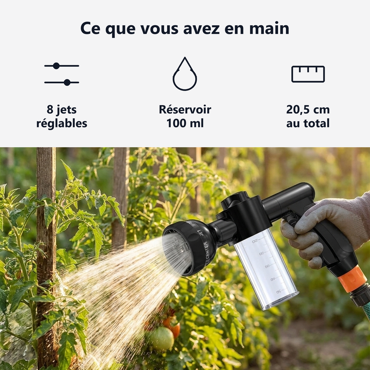 La molette tourne sur 360°, la gâchette se verrouille