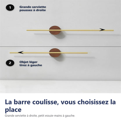 La barre coulisse, vous choisissez la place