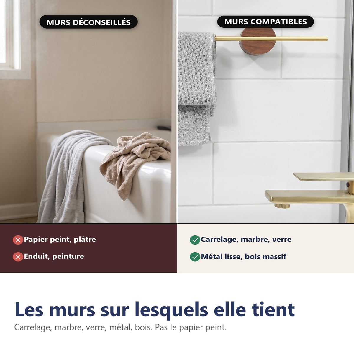 Les murs sur lesquels elle tient
