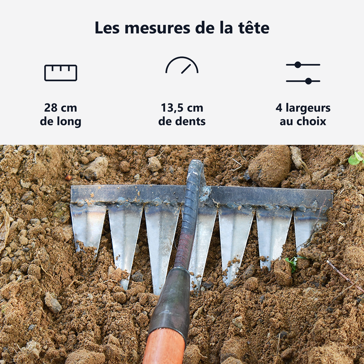 28 cm de long, quatre largeurs de barre