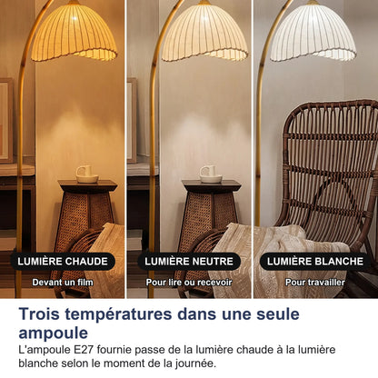 Les trois températures de lumière du lampadaire: chaude, neutre et blanche