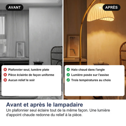Avant et après le lampadaire