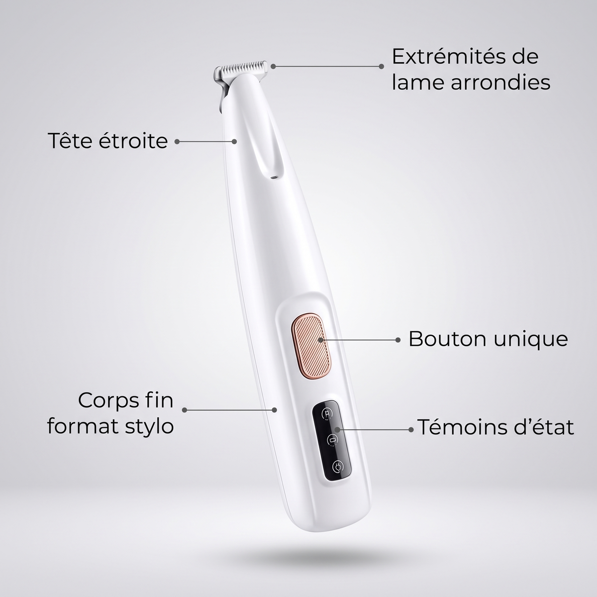Une lame de sécurité en forme de R