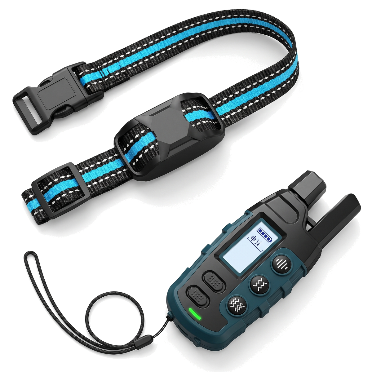 Collier anti-aboiement pour chien à télécommande, portée 3000 m, autre angle