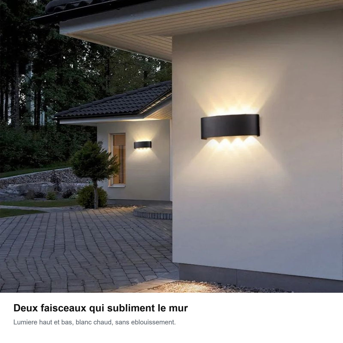 Deux faisceaux qui subliment le mur