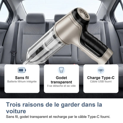 Sans fil, godet transparent et recharge par câble Type-C