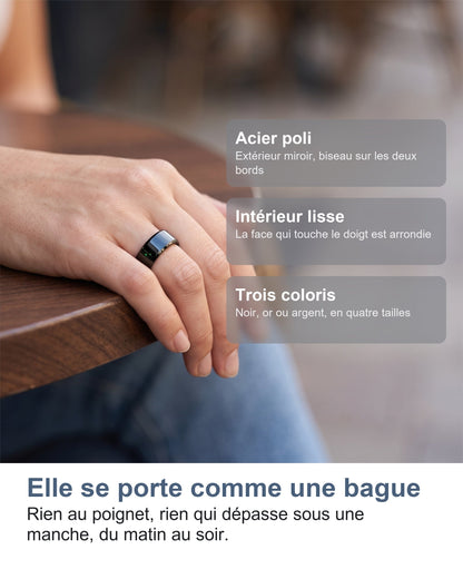 Elle se porte comme une bague Rien au poignet, rien qui dépasse sous une manche, du matin au soir.