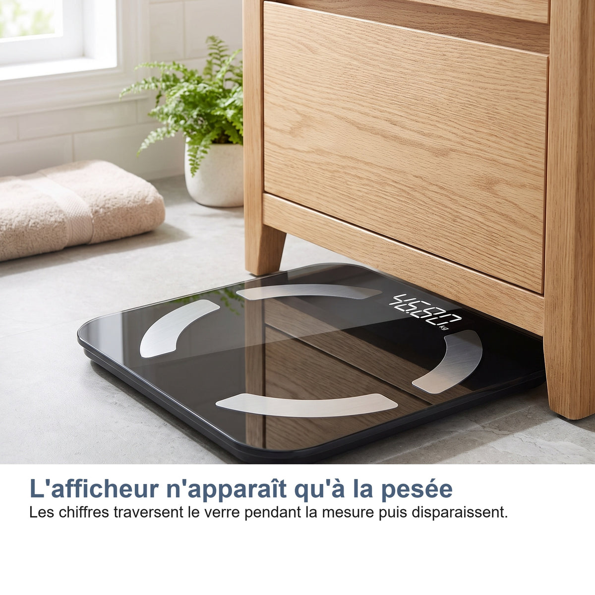 L'afficheur n'apparaît qu'à la pesée