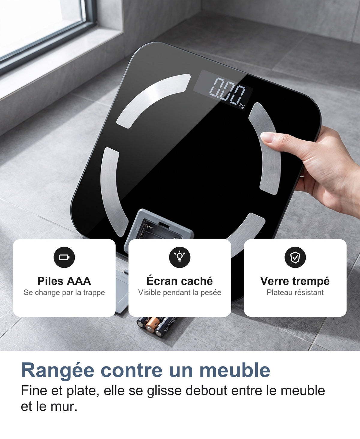 Rangée contre un meuble