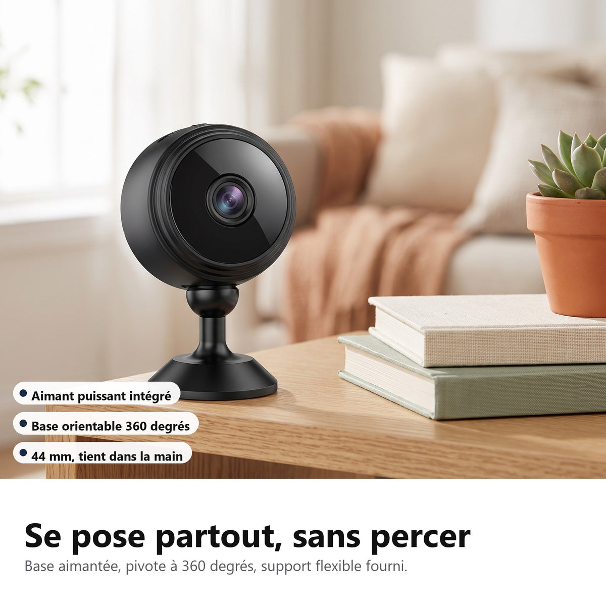 Base aimantee et pied 360 degres