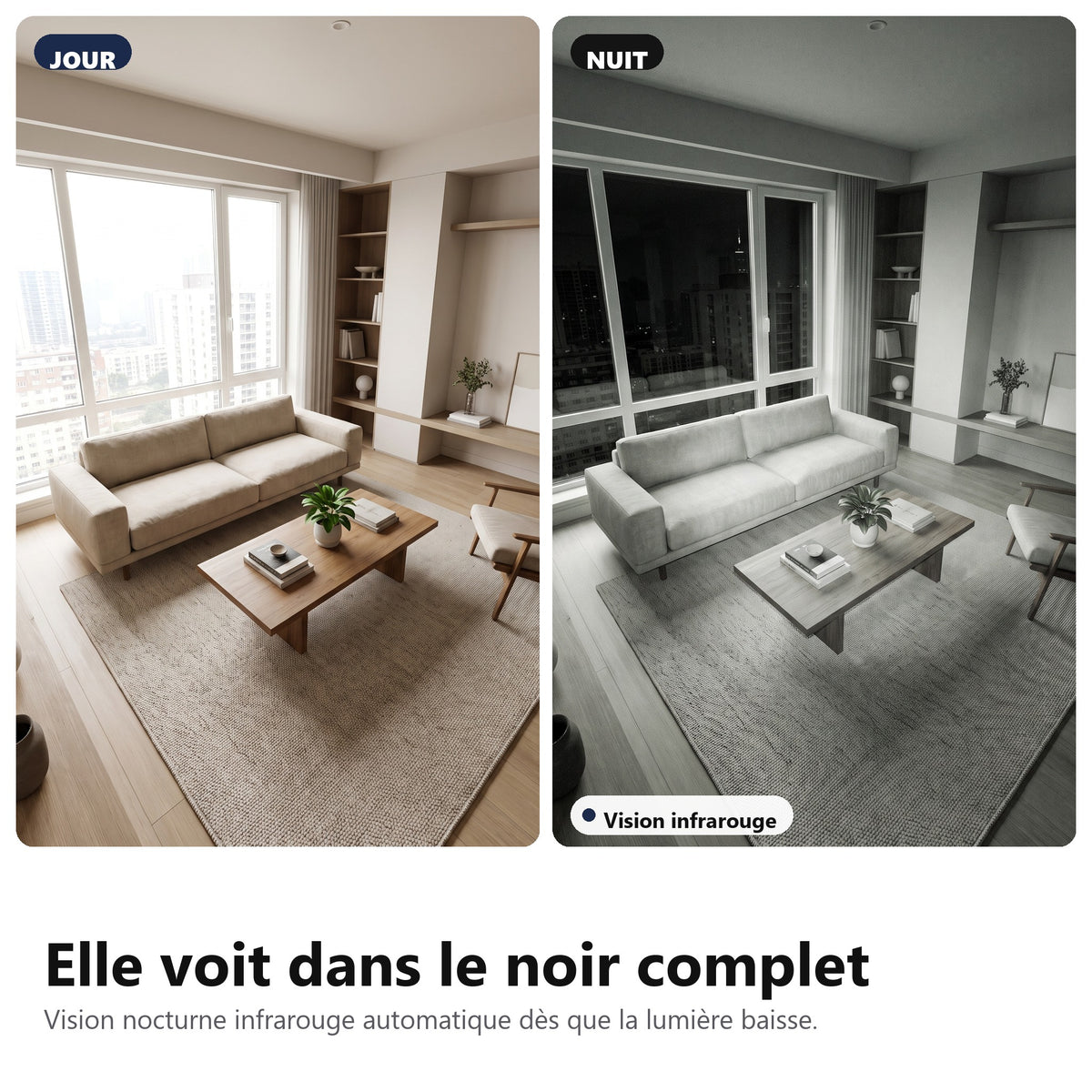 Vision nocturne infrarouge jour et nuit