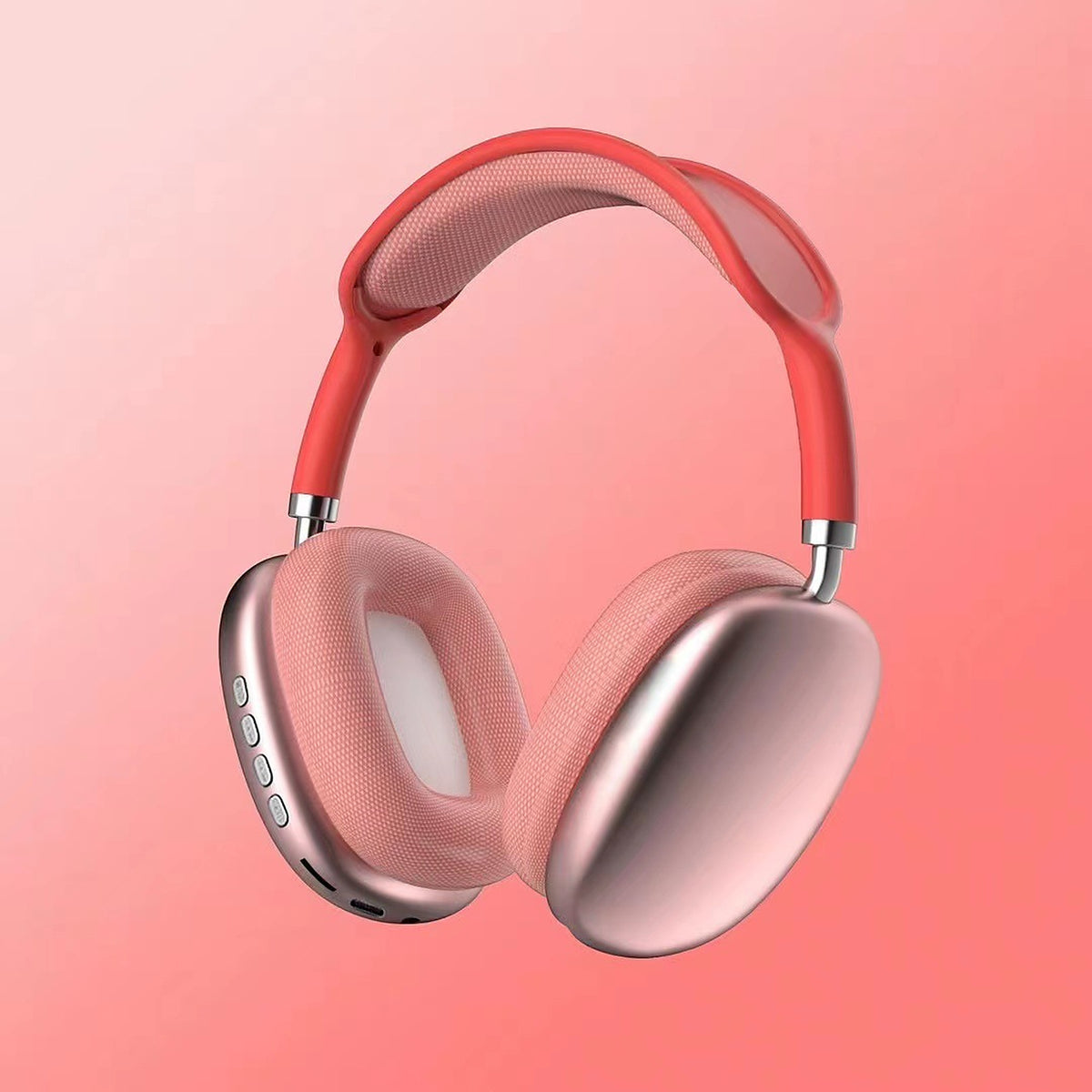 Casque sans fil Bluetooth circum-auriculaire, coloris rouge