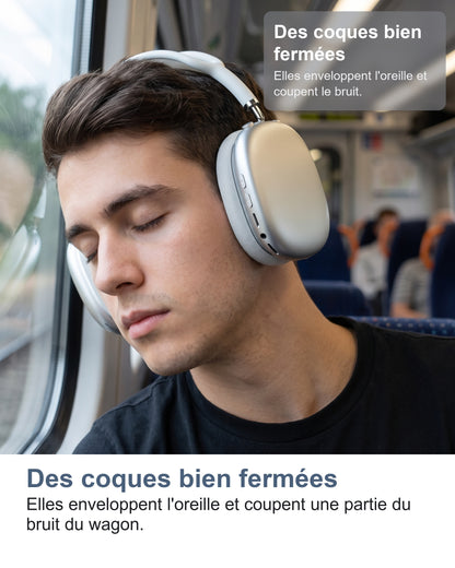 Des coques bien fermées. Elles enveloppent l'oreille et coupent une partie du bruit du wagon.