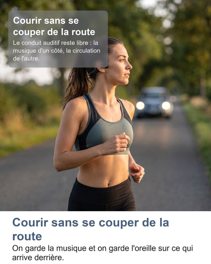 Courir sans se couper de la route. On garde la musique et on garde l'oreille sur ce qui arrive derrière.
