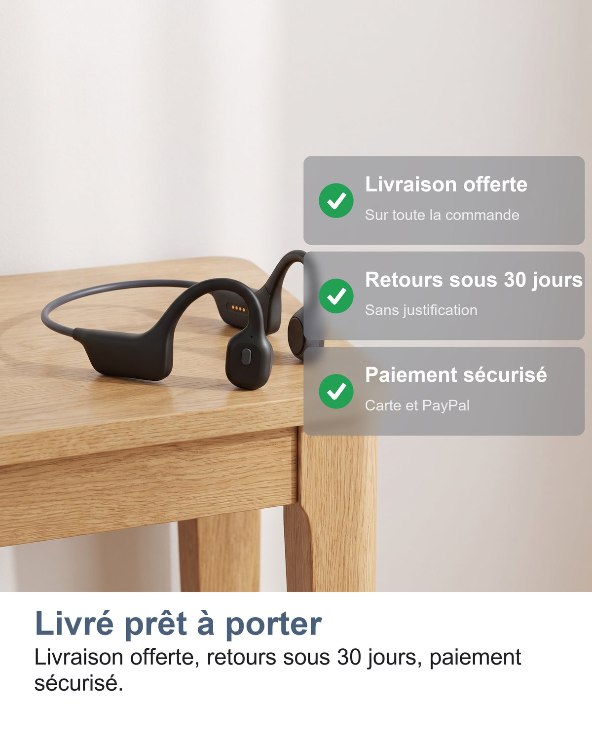 Livré prêt à porter. Livraison offerte, retours sous 30 jours, paiement sécurisé.
