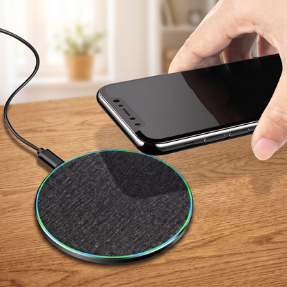 Chargeur à induction sans fil pour iPhone, 15 W, coloris noir
