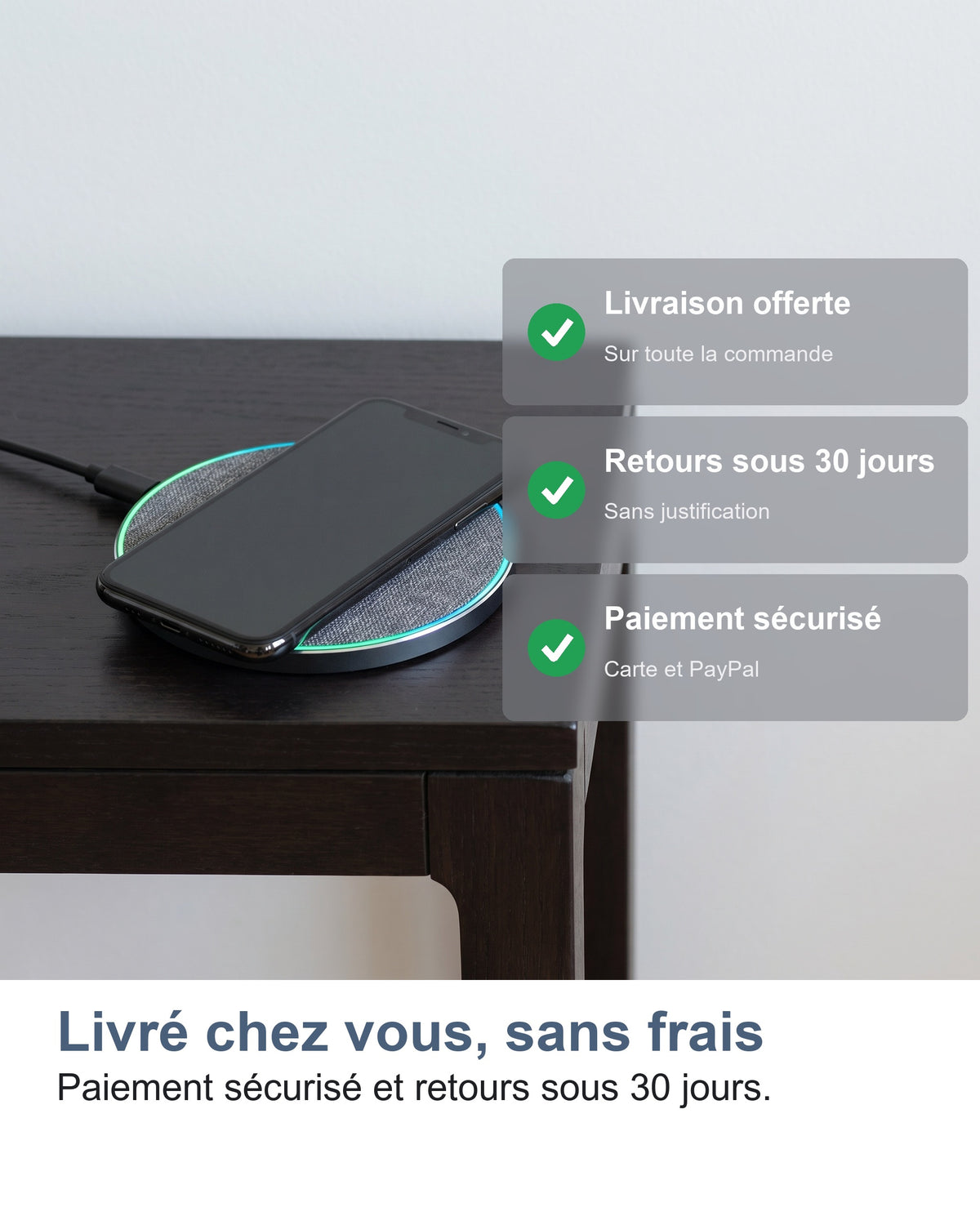 Livré chez vous, sans frais Paiement sécurisé et retours sous 30 jours.