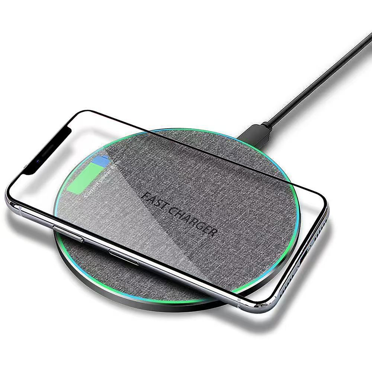 Chargeur à induction sans fil pour iPhone, 15 W, autre angle