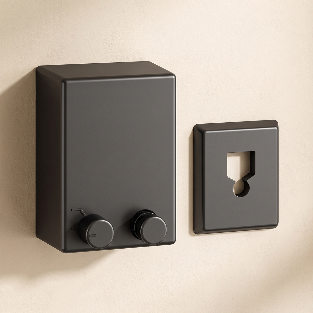 Fil a linge retractable mural en inox noir