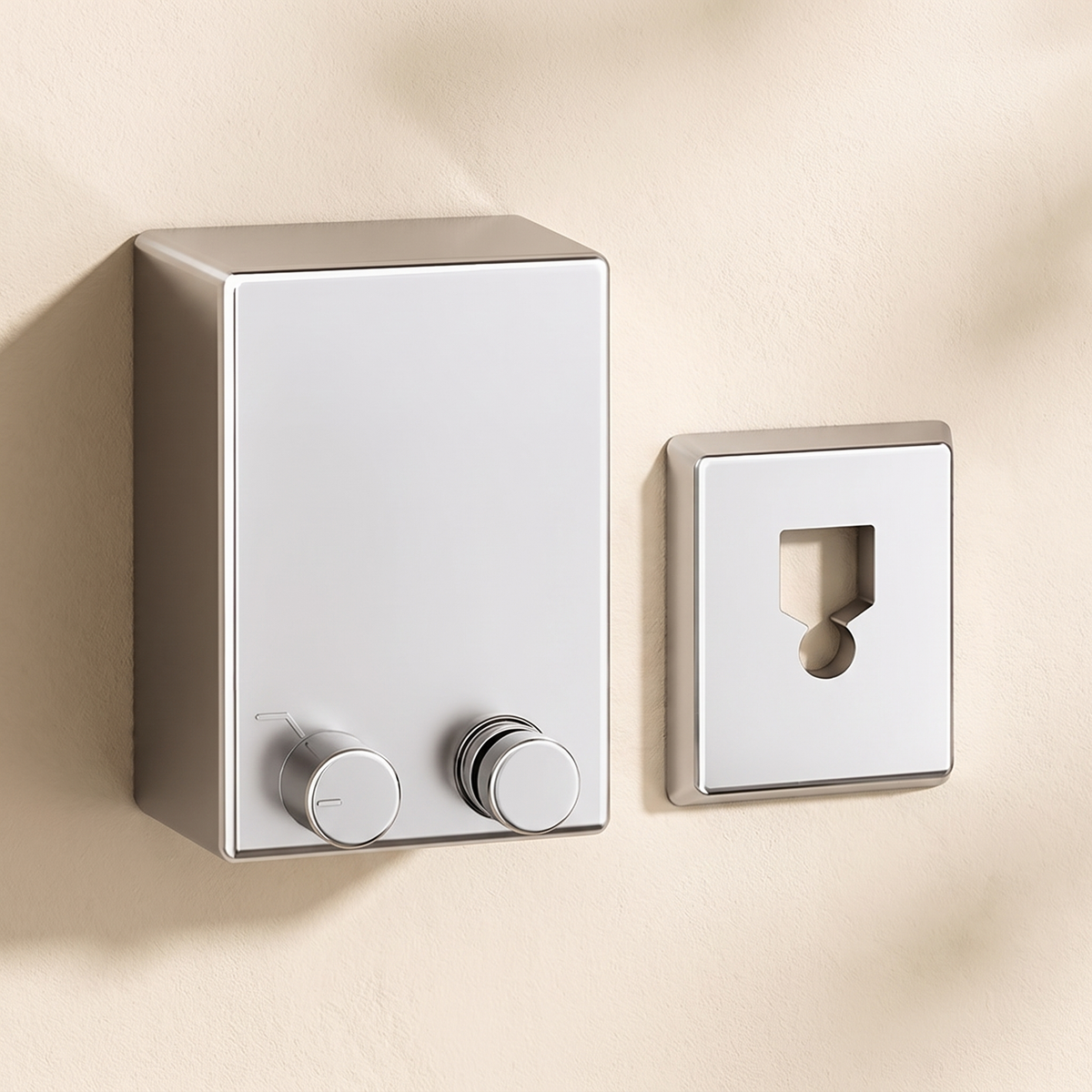 Fil a linge retractable mural en inox argente
