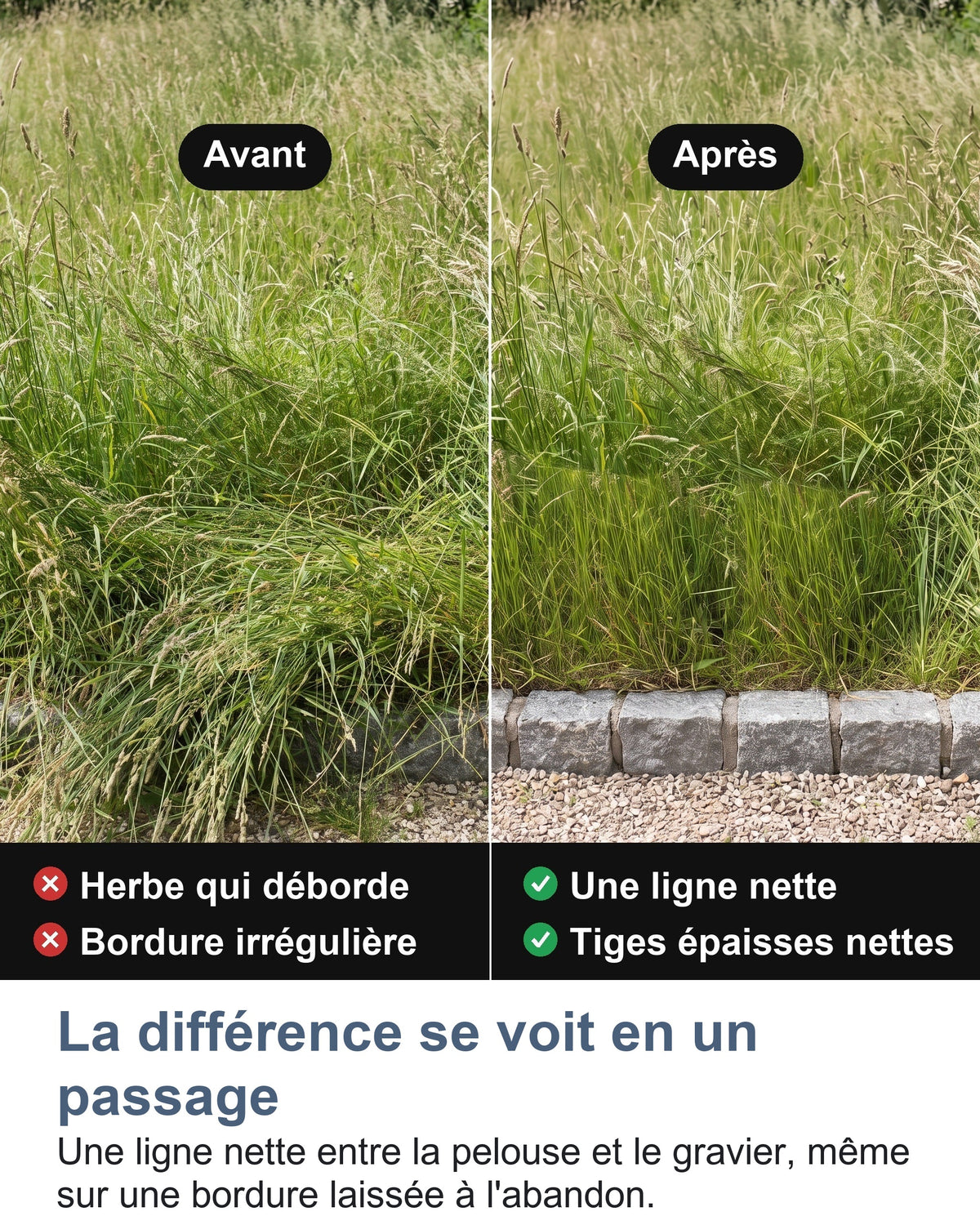 La différence se voit en un passage