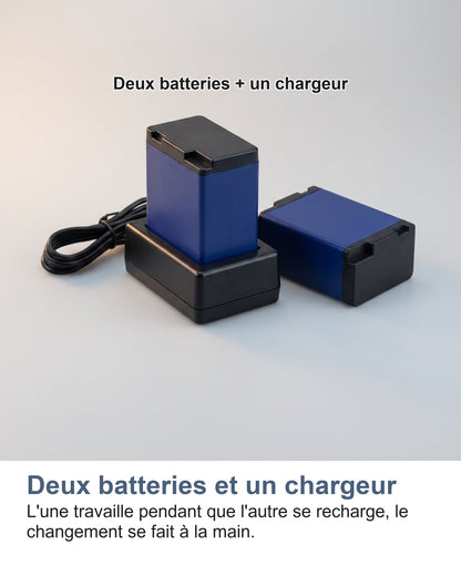 Deux batteries et un chargeur