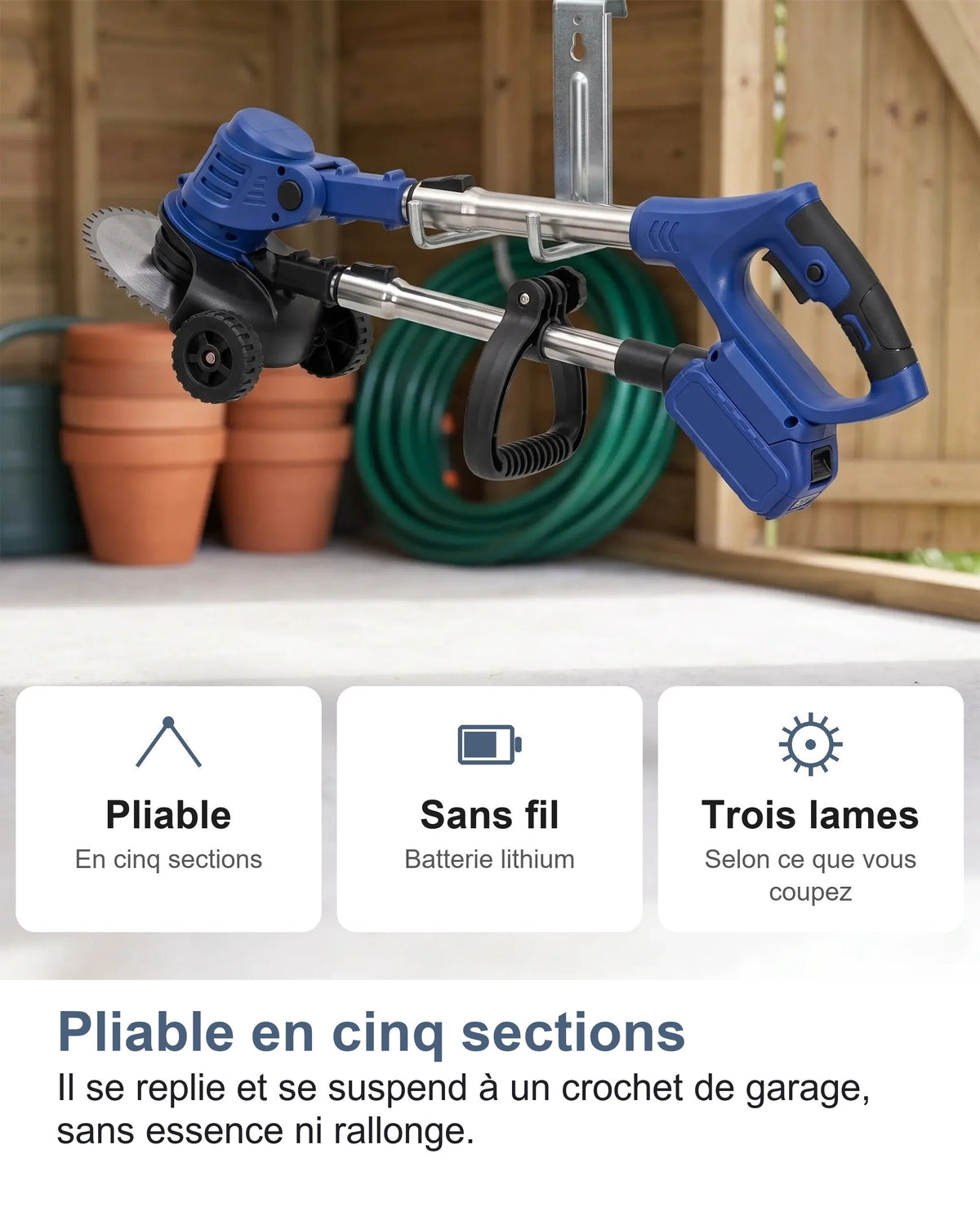 Pliable en cinq sections