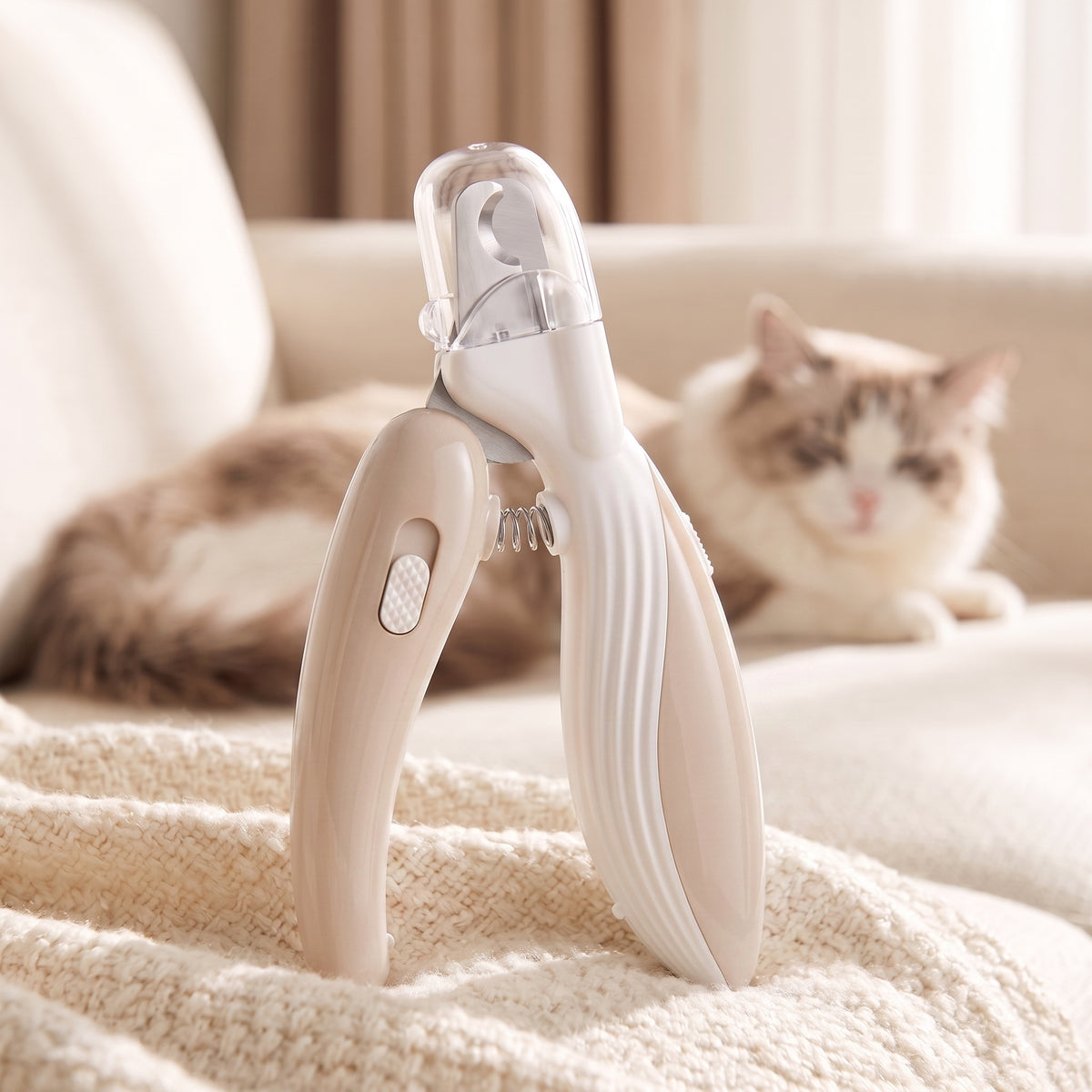 Coupe-griffes LED pour chien et chat, coloris café clair