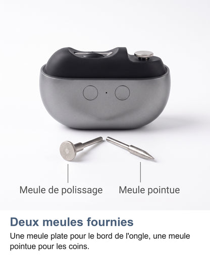 Les deux meules fournies: meule de polissage et meule pointue