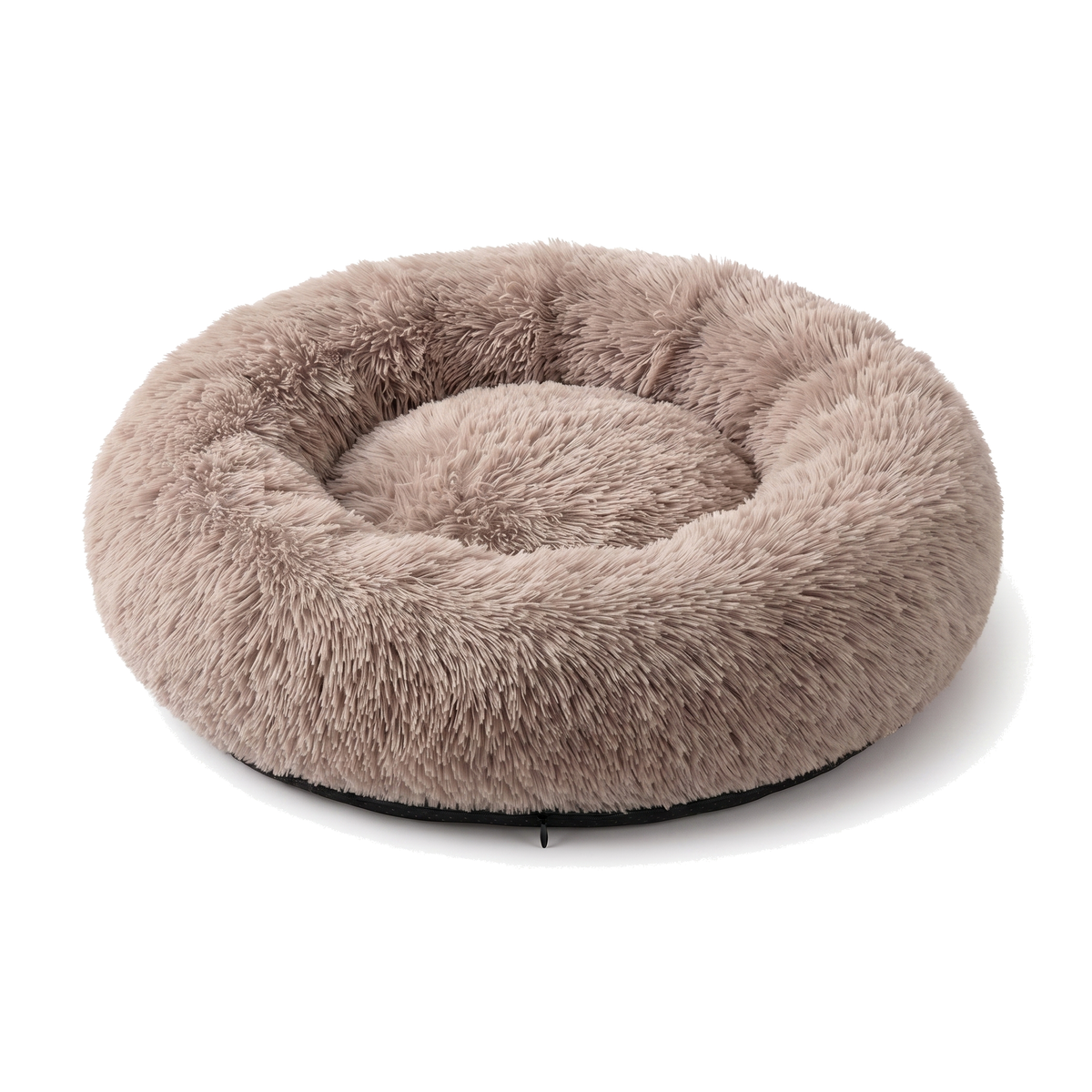 Coussin apaisant pour chien à rebord rembourré, déhoussable et lavable en machine, coloris beige clair