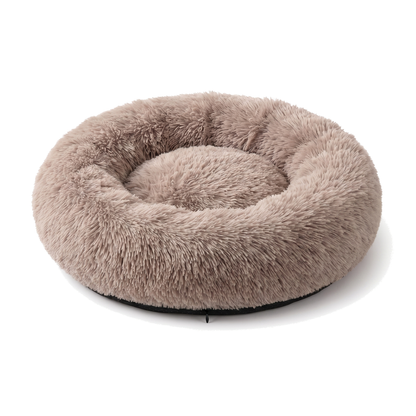 Coussin apaisant pour chien à rebord rembourré, déhoussable et lavable en machine, coloris beige clair