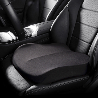Coussin de siège auto rehausseur à mémoire de forme, coloris noir