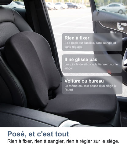 Posé, et c'est tout Rien à fixer, rien à sangler, rien à régler sur le siège.
