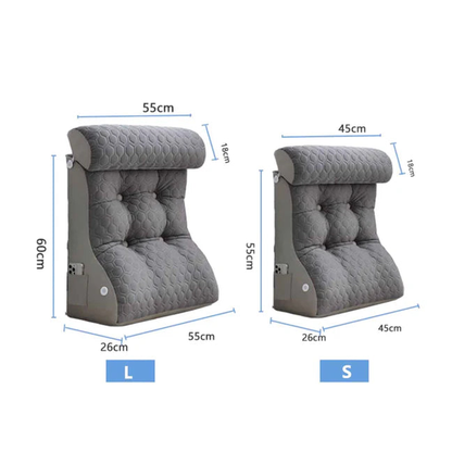 Guide des tailles S et L du coussin de lecture