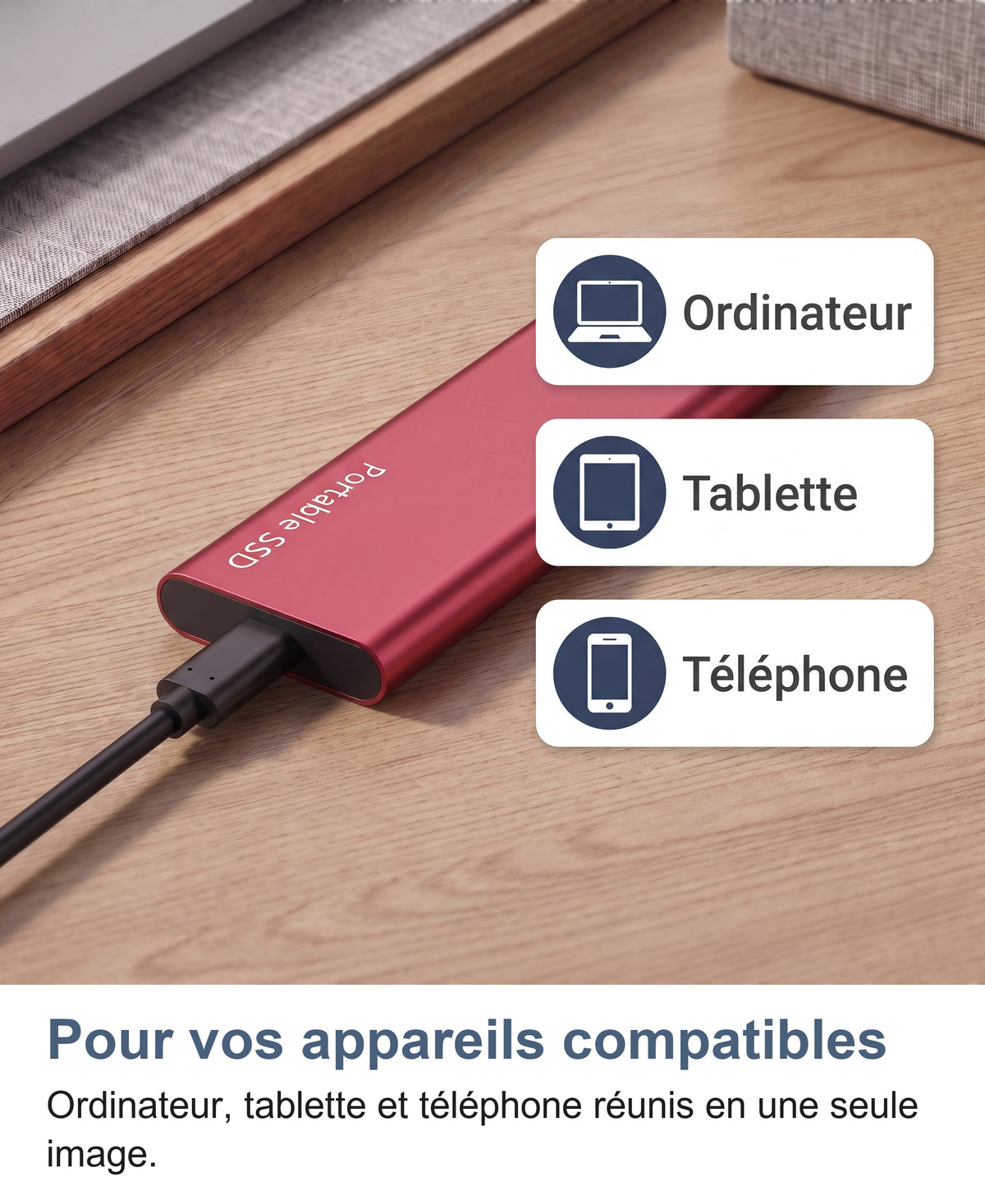 Compatibilité avec ordinateur, tablette et téléphone