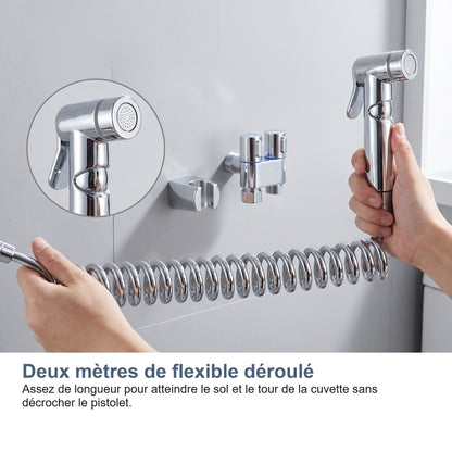 Deux mètres de flexible déroulé