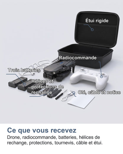 Le contenu de la boîte du mini drone