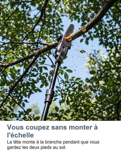 Vous coupez sans monter à l'échelle