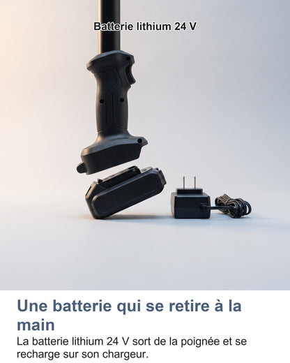 Une batterie qui se retire à la main