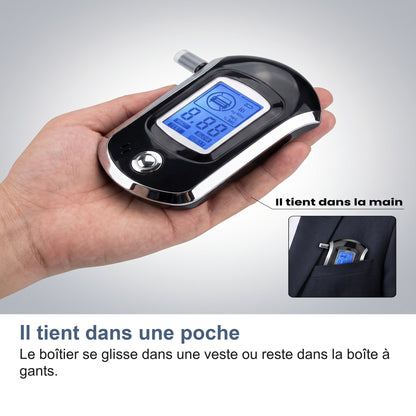 Il tient dans une poche Le boîtier se glisse dans une veste ou reste dans la boîte à gants.