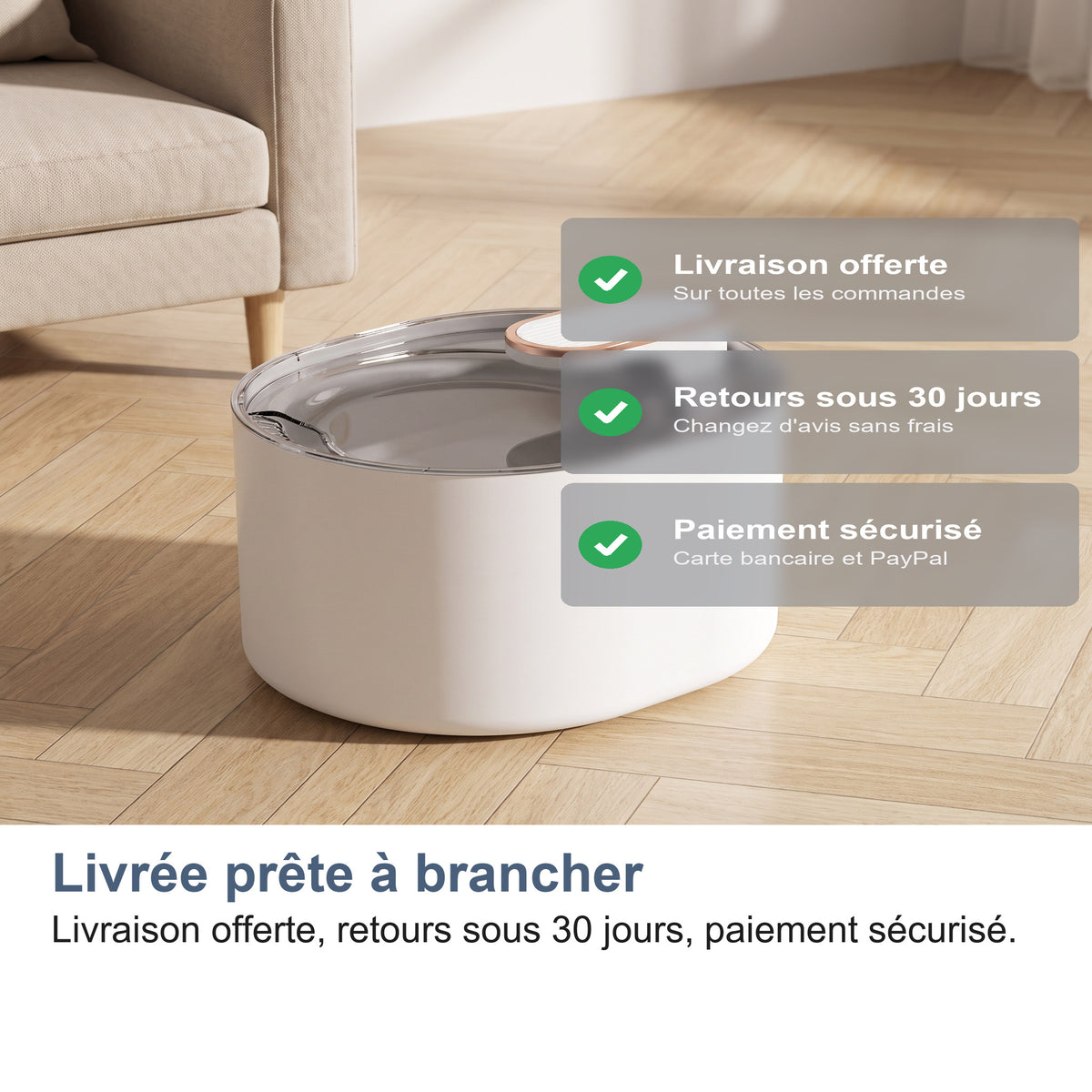 Livrée prête à brancher Livraison offerte, retours sous 30 jours, paiement sécurisé.