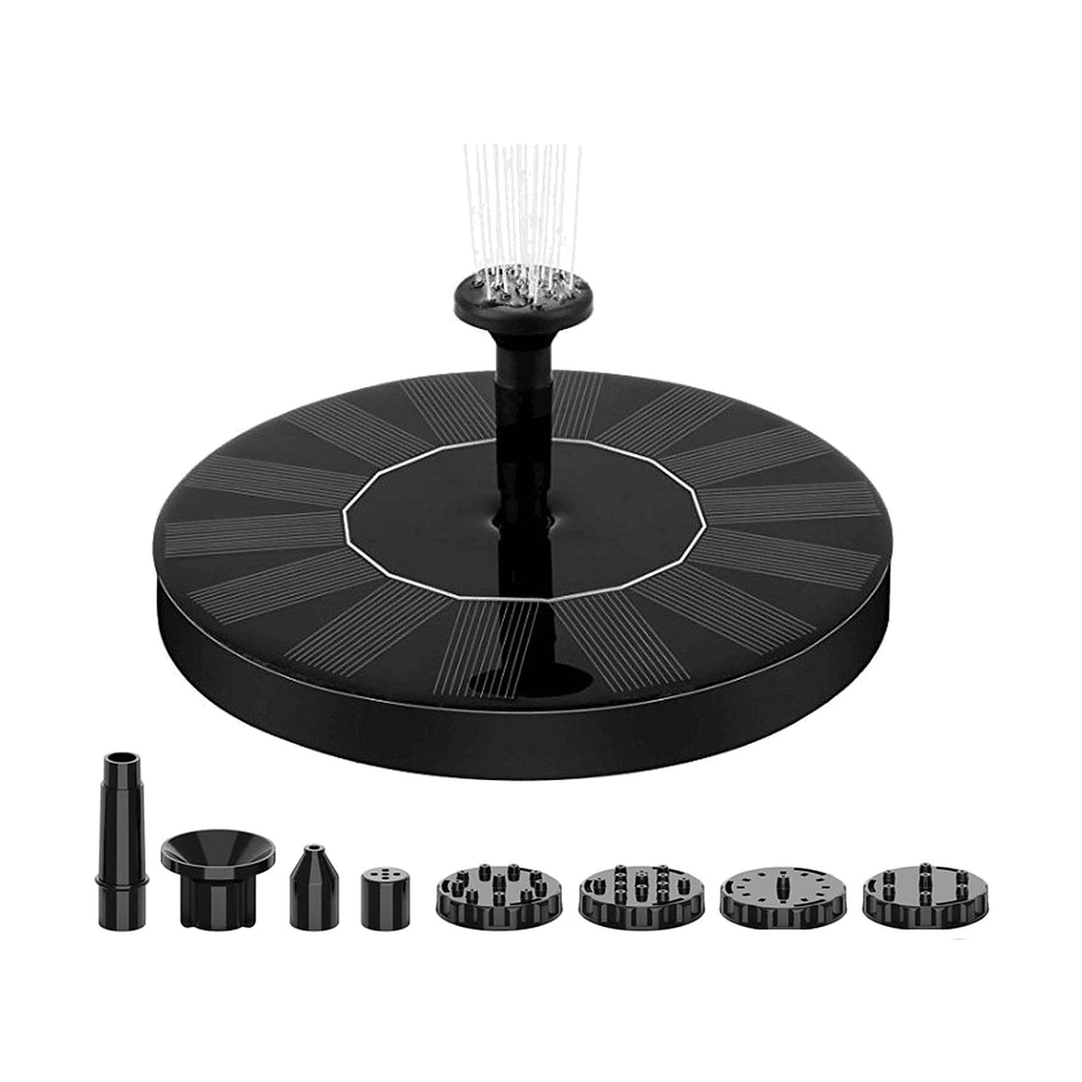 Fontaine solaire flottante 16 cm et ses 6 buses